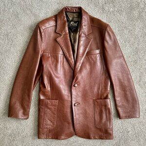 Reed Men’s Vintage Premium Lambskin Leather Blazer Sports Jacket